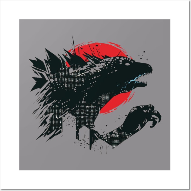 GODZILLA T-SHIRT Wall Art by Melodezii